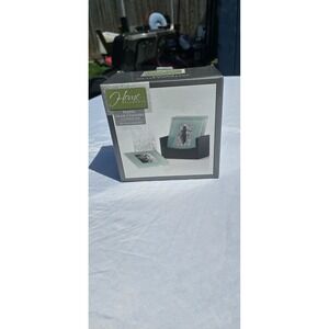 Home Elements Glass Photo Coasters With Wood Box
